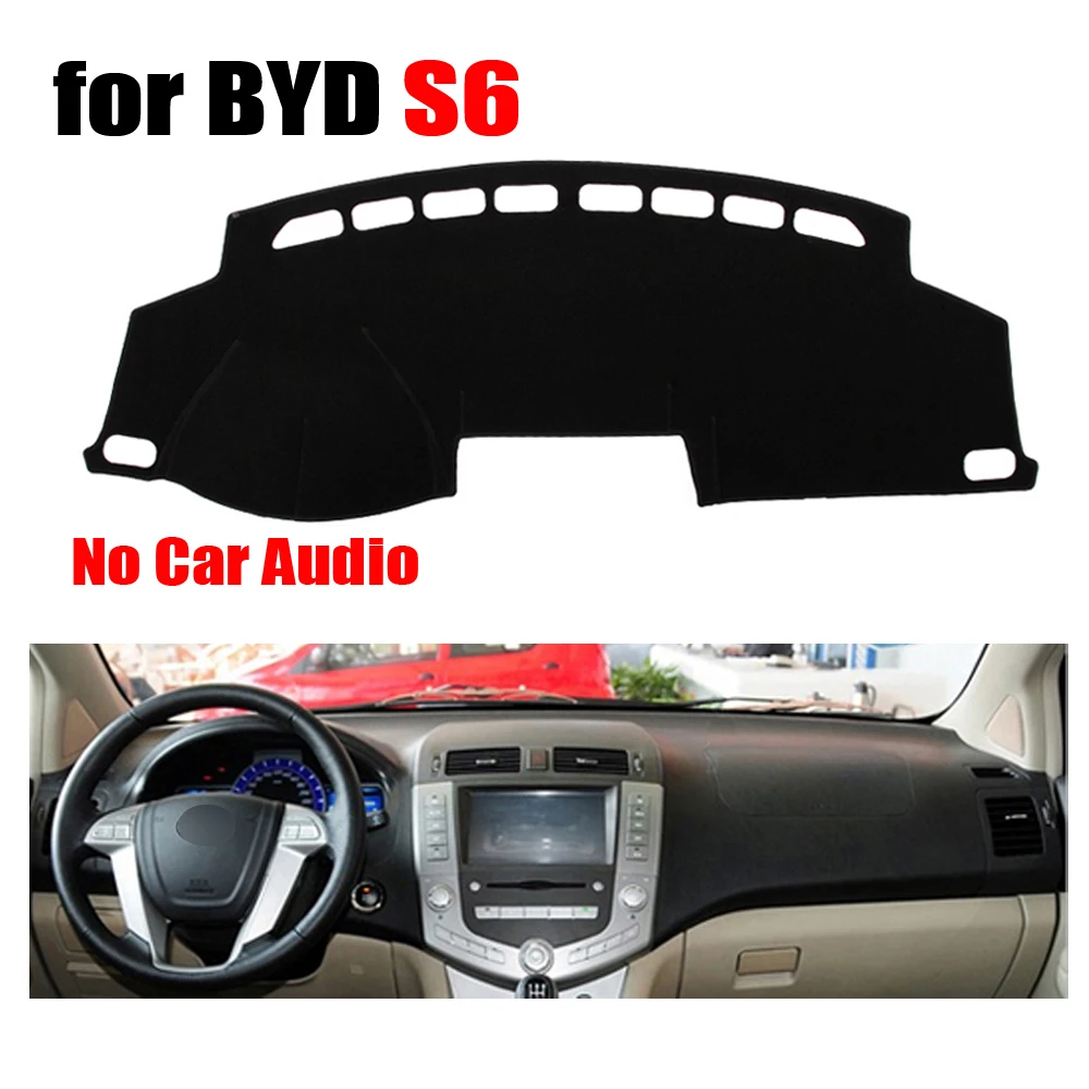 

Black Auto Dashboard Avoid light pad For BYD S6 low configuration left hand drive Polyester dashboard protection pad Console pad