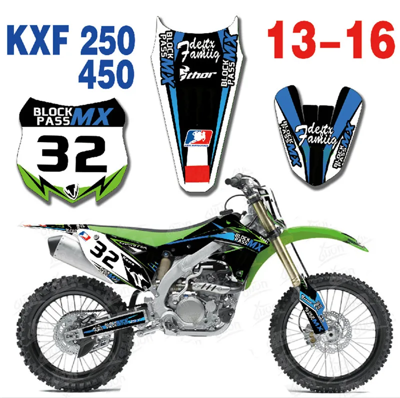 Найклейки на мотоцикл стикеры Графика для Kawasaki KX250F KXF250 KXF 250 450 KX 250F 2013 2014 2015 2016 KX450F
