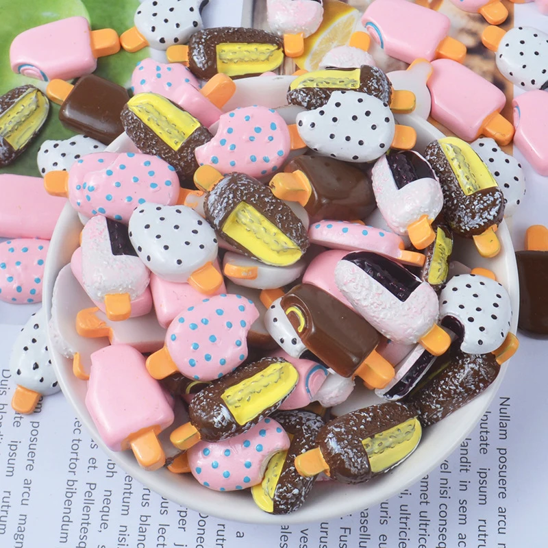 10 шт./лот мороженое полимерные слизи Подвески Моделирование глины DIY аксессуары