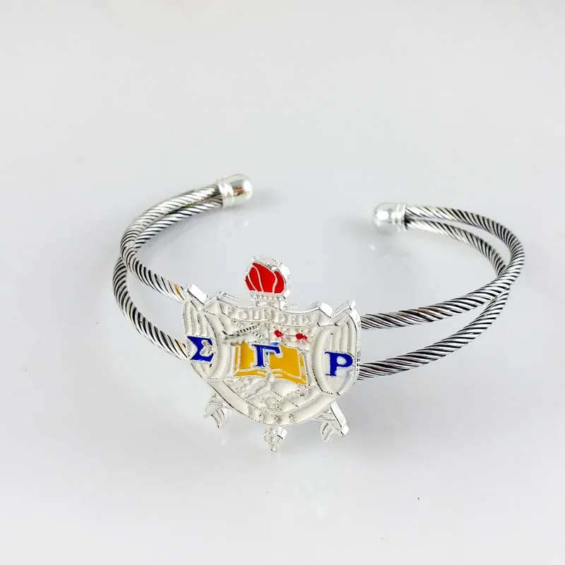 SGR Sorority and Fraternity открытый стиль Сигма гамма Rho гребень щит манжета браслет