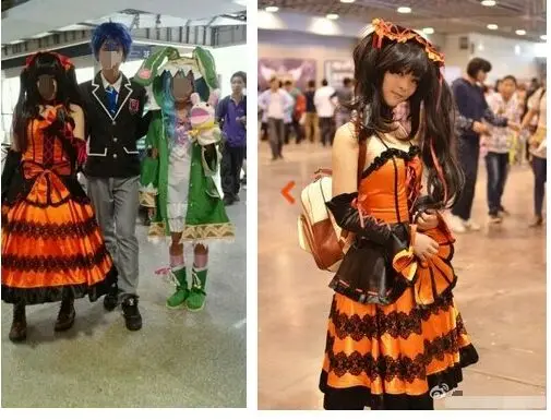 Аниме Дата живой токисаки Куруми Косплей Кошмар Хэллоуин Карнавальный Костюм