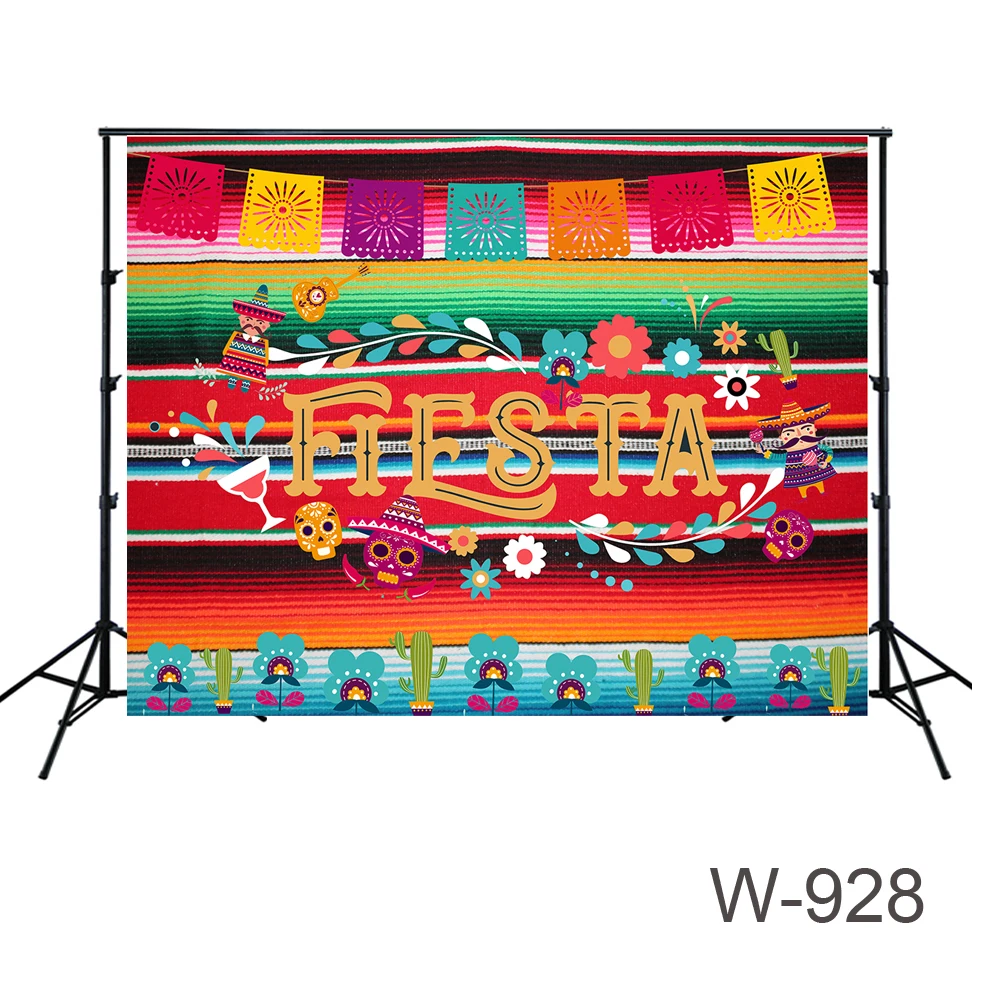 

Fiesta Decoration Backdrop Cinco De Mayo Background Music Festival Dessert Table Dia De Los Muertos Fondo Fiesta Party Supplies