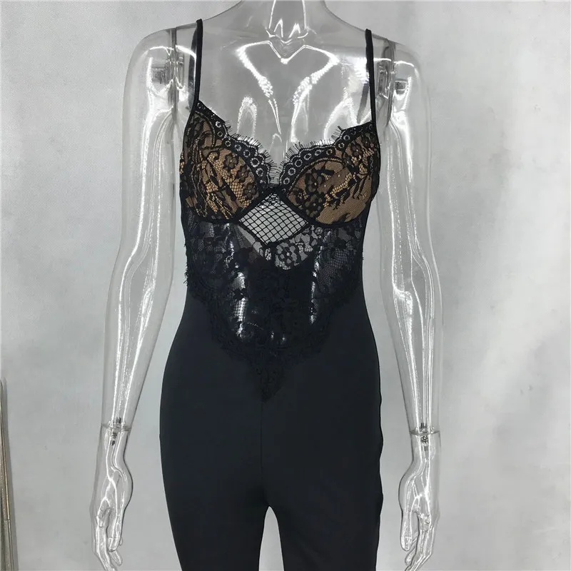 Женский атласный боди с открытой спиной кружевной комбинезон 2019 | Женская одежда