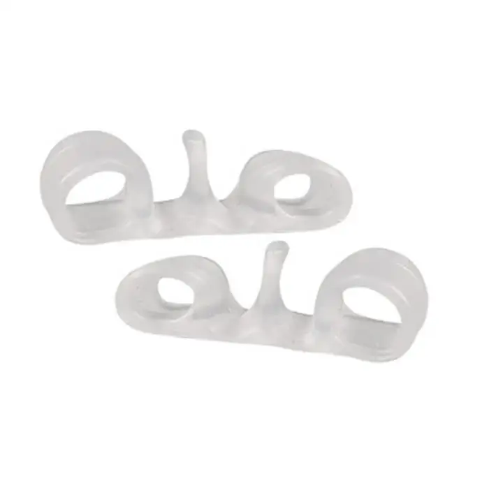 Гелевый разделитель для пальцев ног с 2 отверстиями силиконовый корректор