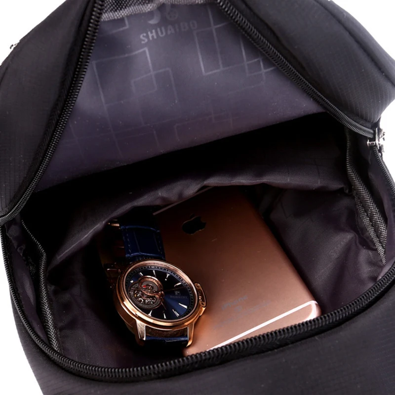 Brilljoy Men's Fashion Crossbody Bags for Men Messenger Chest Bag Casual Bag Waterproof Nylon Single Shoulder Strap Pack 2019New