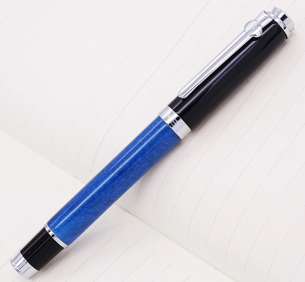 Duke Celluloid синяя перьевая ручка красивый зыбучий песок Leonardo Da Vinci качество Средний Перьевая ручка подарок бизнес офисные принадлежности для дома
