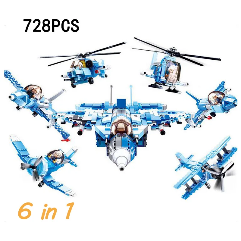 Совместимость Legoed городской самолет F-35 аэроплан корабельный военный AH-64A модель