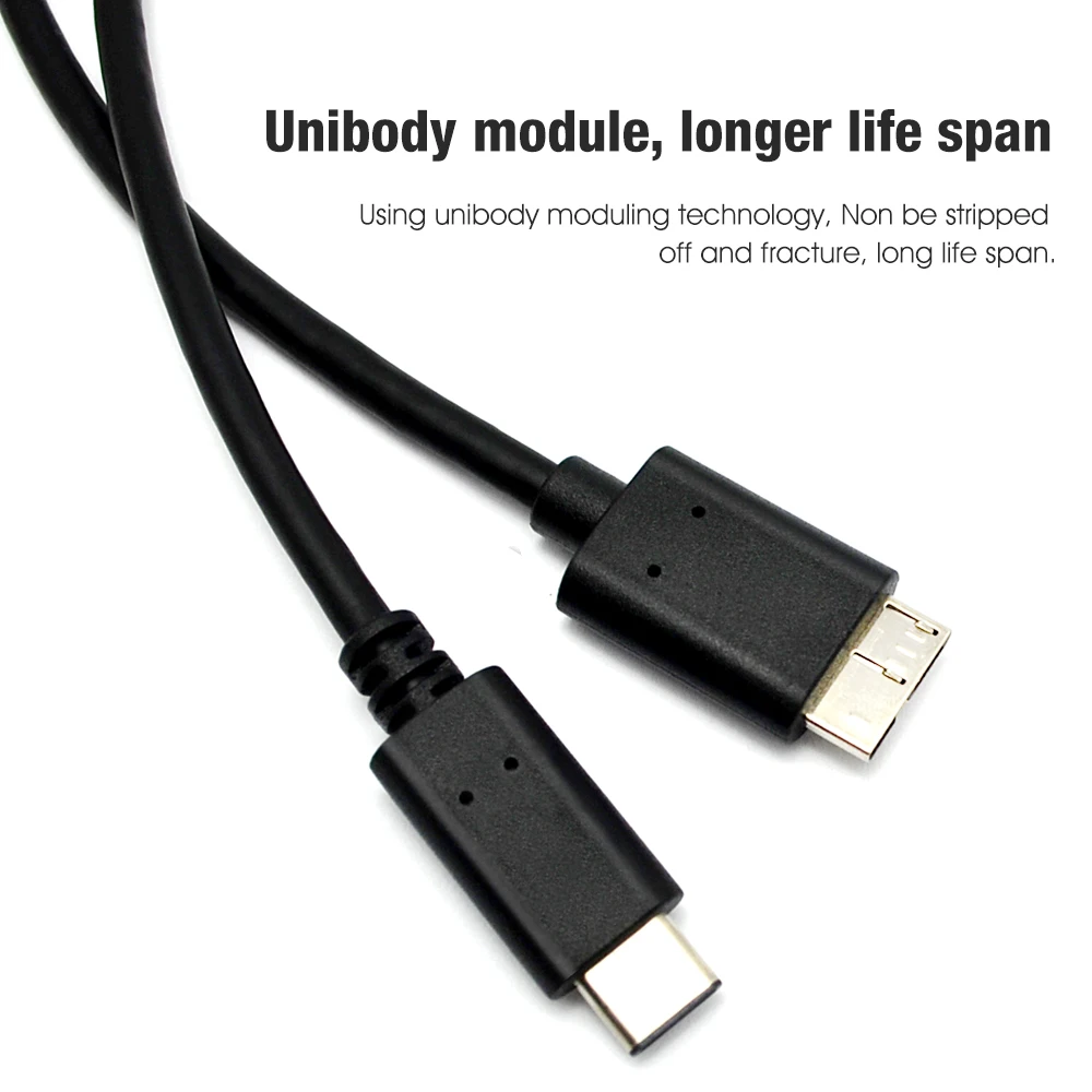 Фото Кабель OTG USB 3 1 Type C к 0 Micro B кабель быстрой передачи данных 5 Гб для жестких дисков Кабель OTG USB 3 1 Type C к 0 Micro B кабель быстрой передачи данных 5 Гб для жестких дисков