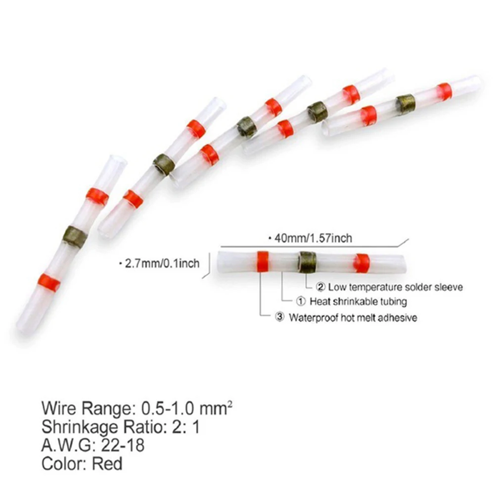 10 шт. практичные электрические водонепроницаемые термоусадочные стыковые