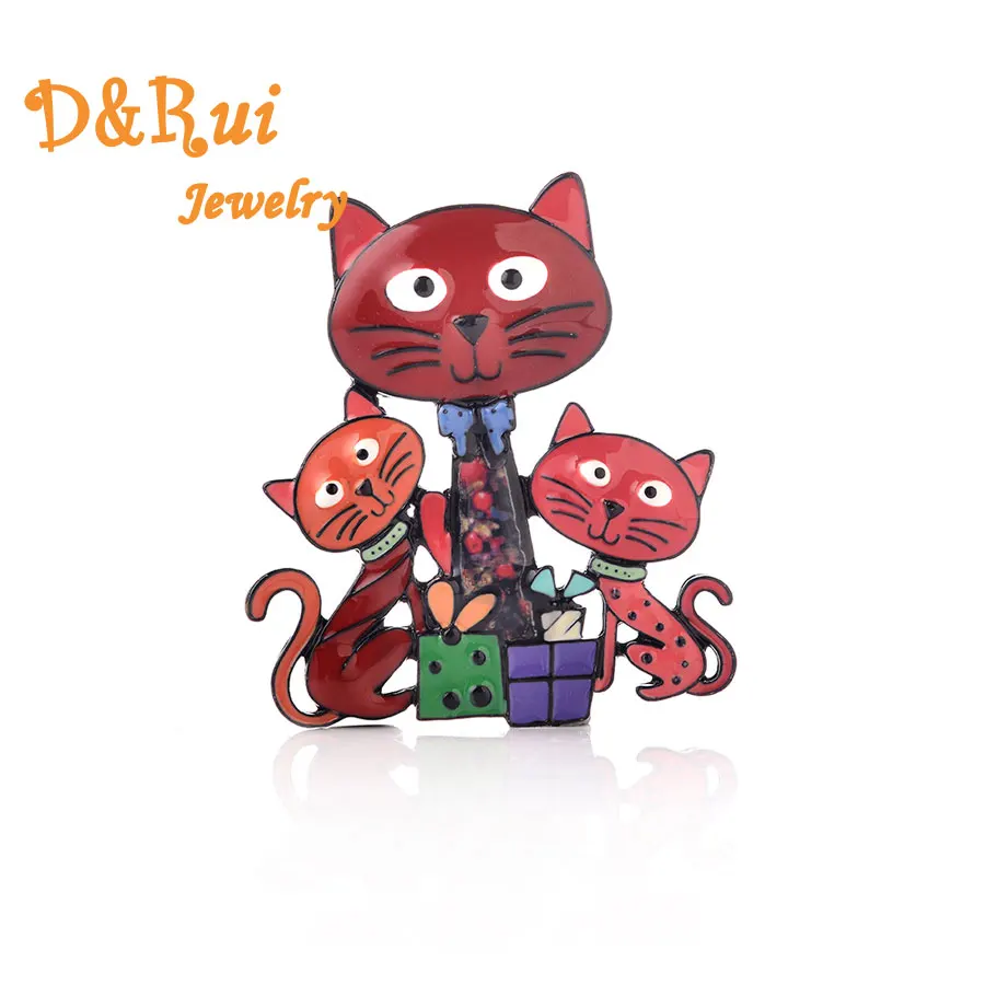 Три маленьких котята броши милая эмалированная брошь женские булавки кошка