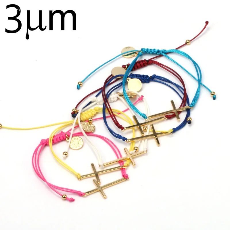 5pcs Cross Bracelets Adjustable Wrap Bracelet Wax Cotton Cord Braided Macrame Handmade Artificial Jewelry Beach Summer | Украшения и