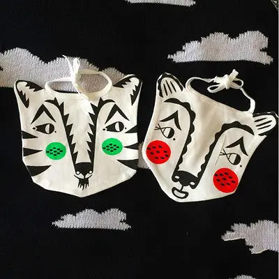 Милый детский нагрудник для кормления новорожденных с изображением животных