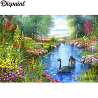 dispaint full squareround drill 5d diy diamond painting flower goose embroidery cross stitch 3d home decor a10768