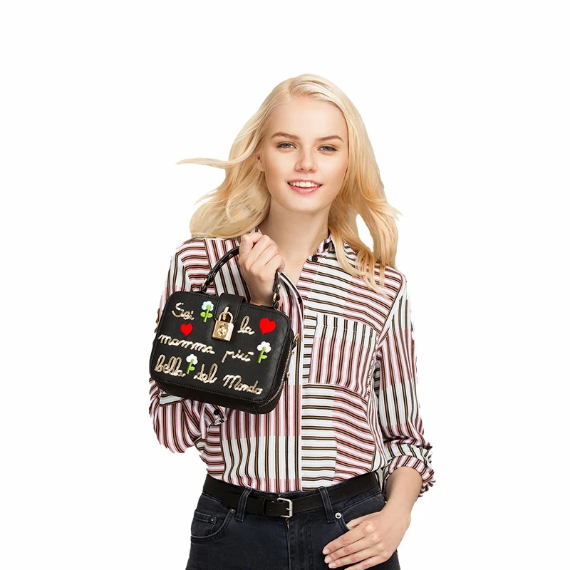 AMELIE GALANTI Женская сумка с компактной вышивкой rivet shoulder bag shoulder bagsbag pattern