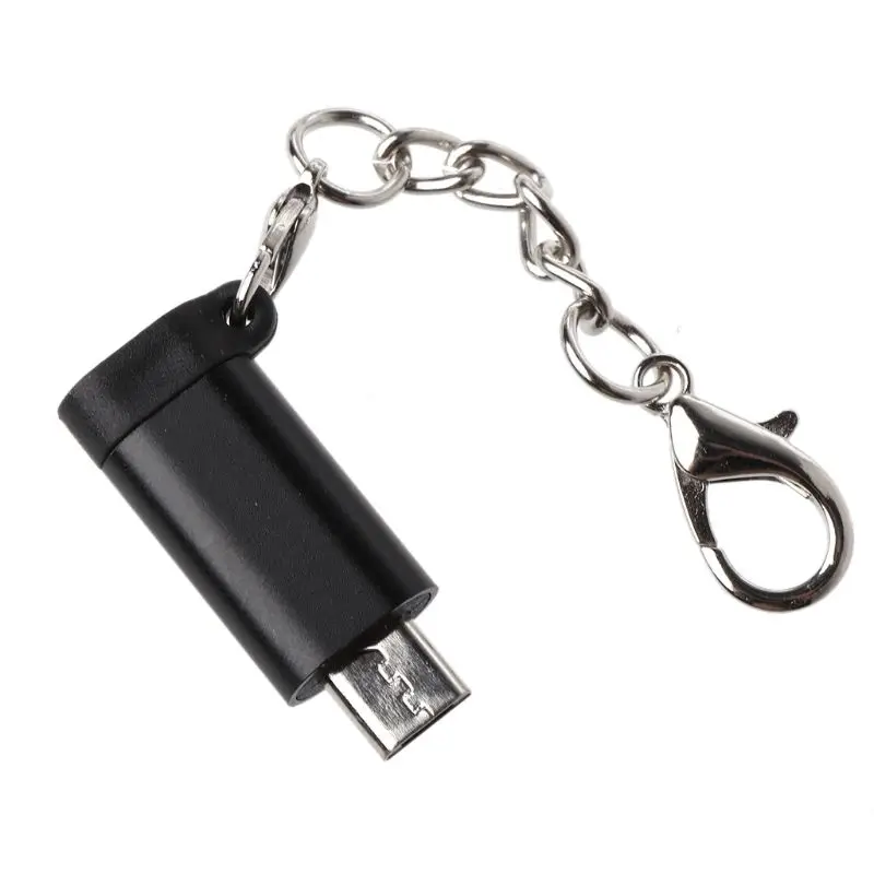 Черный Анти-потерянный 8 Pin для молнии Женский микро USB Мужской адаптер конвертер для samsung Xiaomi Huawei Android смартфон планшет - Цвет: Черный
