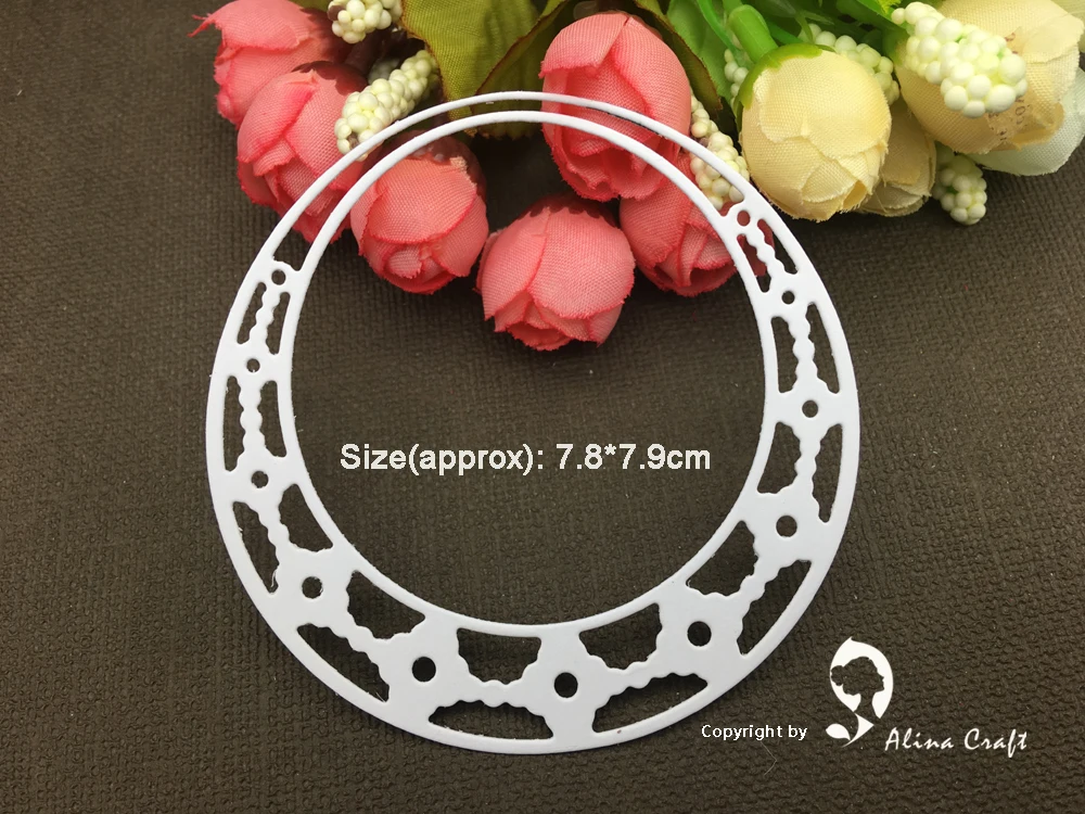 AlinaCraft металлический трафарет венок гирлянда в виде кружочков Скрапбукинг