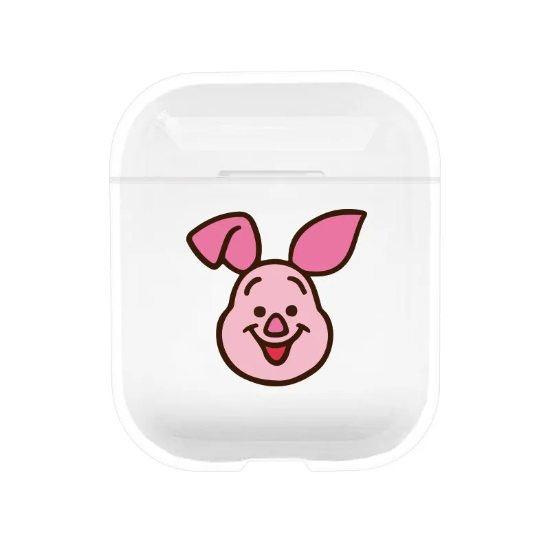 piglet Прохладный Супермен Человек-паук Бэтмен Капитан Ironman героя чехол для Airpods Беспроводной Bluetooth наушники ясно PC прозрачные сумки - Цвет: piglet