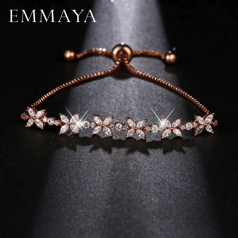 EMMAYA романтические ювелирные изделия с фианитами в форме листьев и цветов