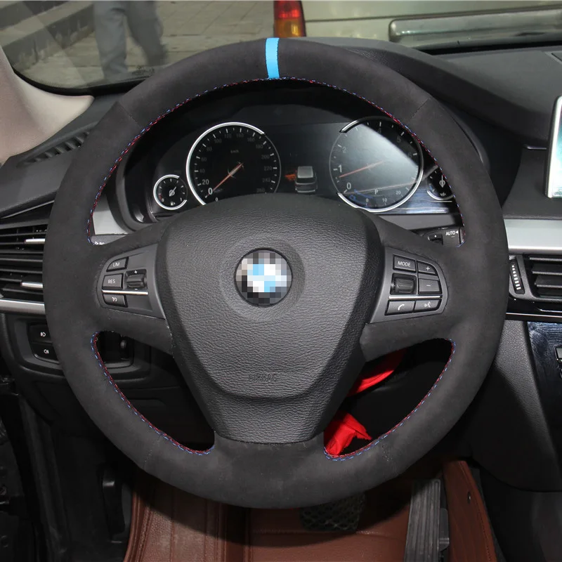 Авто Стайлинг новые Нескользящие швед Кожа рулевое колесо стежка на Обёрточная