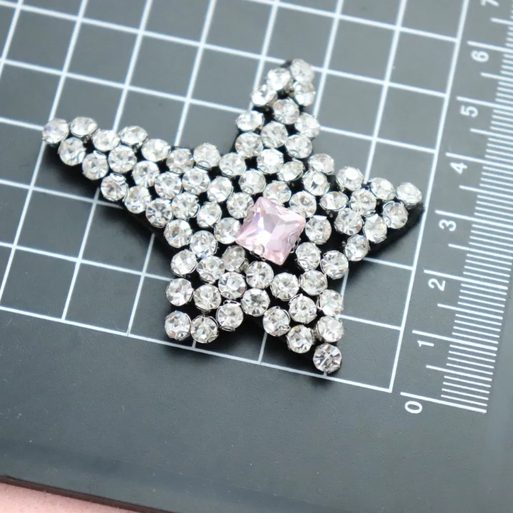 1 шт. 3D ручной работы сердце нашивки со стразами и бисером для одежды DIY пришить блесток Стразы parches бисером аппликации шляпа и сумка
