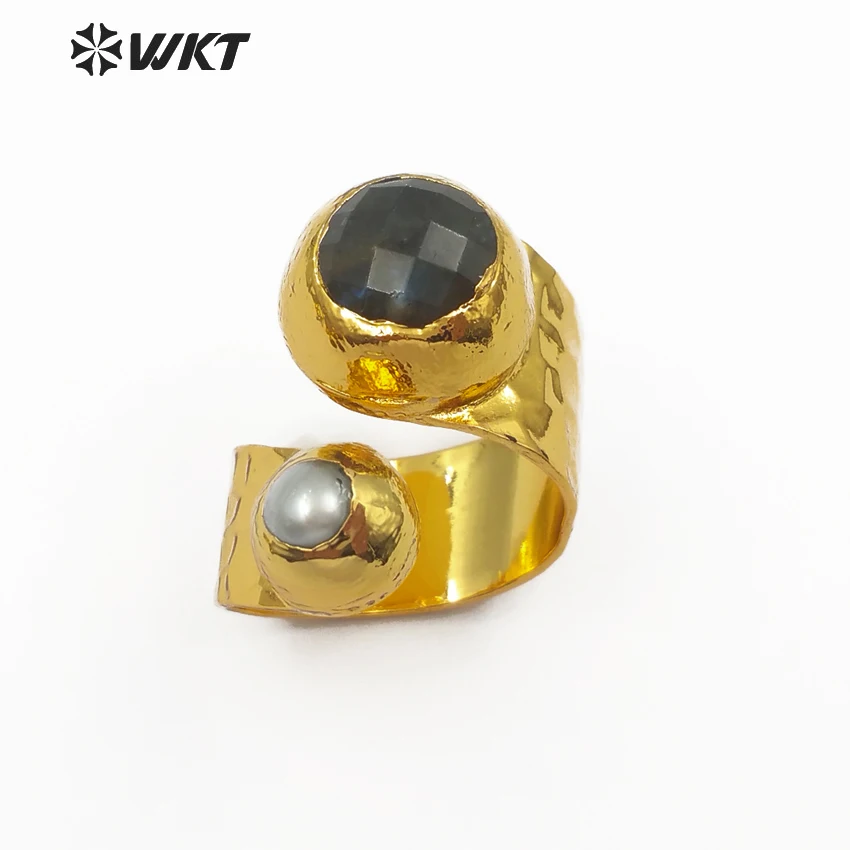 WT R329 WKT оптовая продажа 10 шт./лот новый стиль уникальное Двухслойное кольцо с