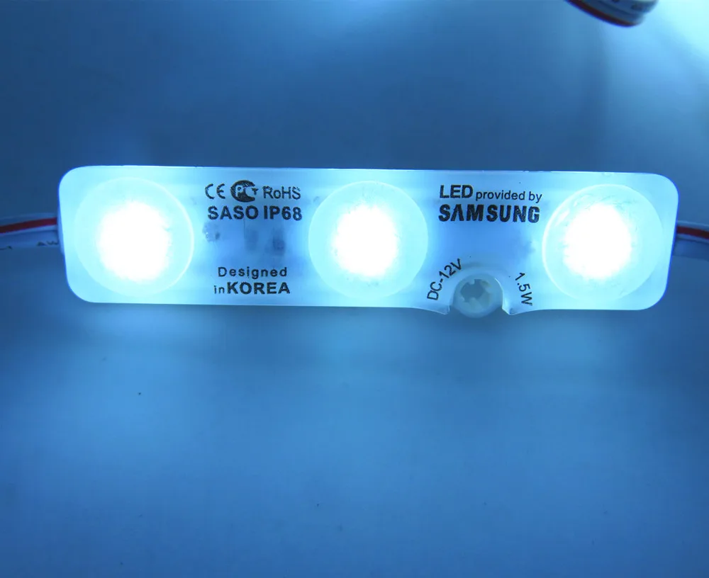 Светодиодный модуль SMD 5730 3 светодиода IP68 водонепроницаемый белый DC 12 В освещение