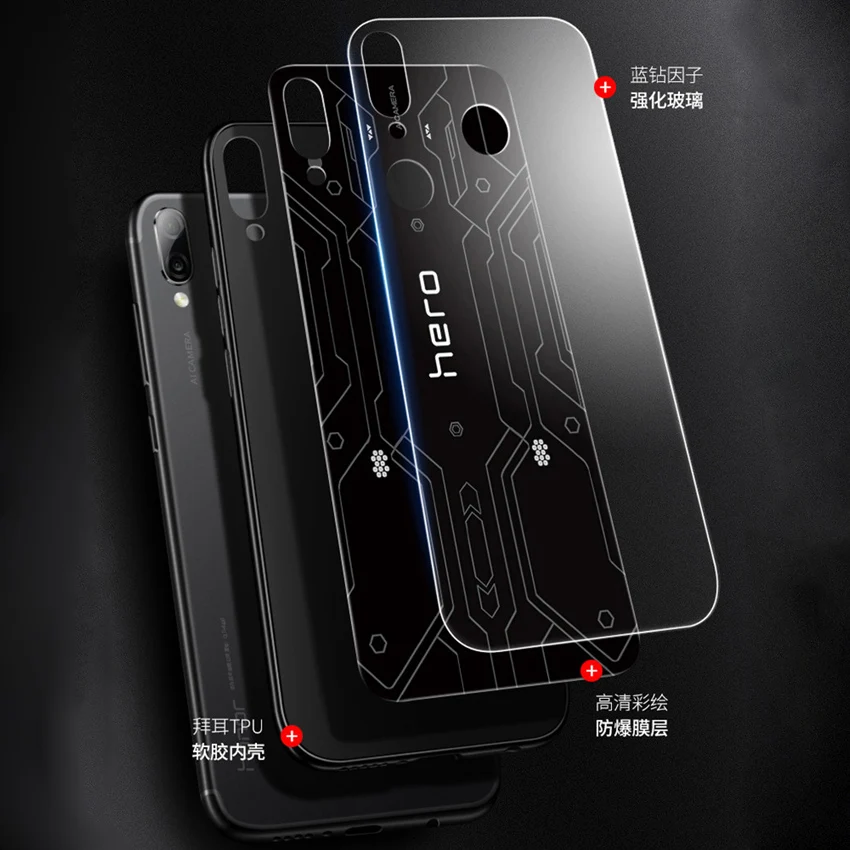Стеклянный чехол Aixuan для huawei Honor 8x, чехол из закаленного стекла, силиконовый защитный чехол s для huawei Honor 8X Play