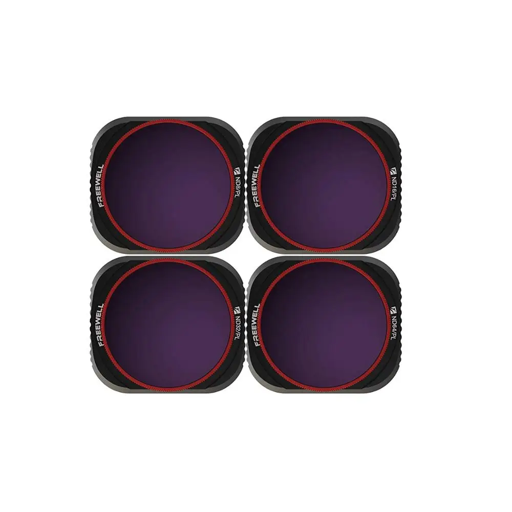 

Freewell Bright Day–4K Series–4Pack ND8/PL, ND16/PL, ND32/PL, ND64/PL Camera Lens Filters Compatible with DJI Mavic 2 Pro Drone