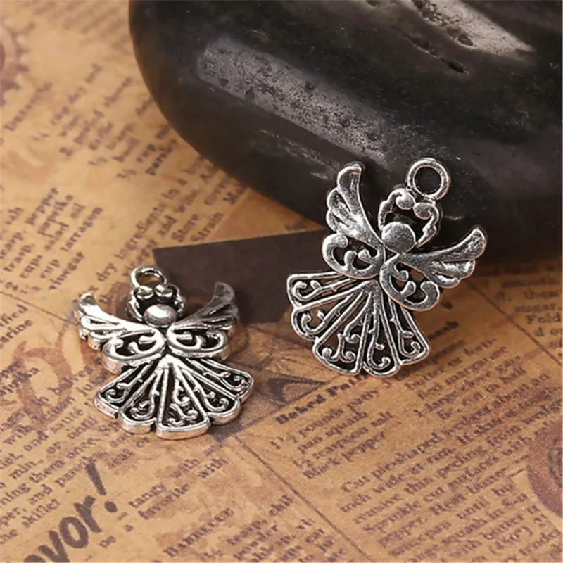 DoreenBeads подвески из цинкового сплава в виде ангела серебряного цвета фурнитура