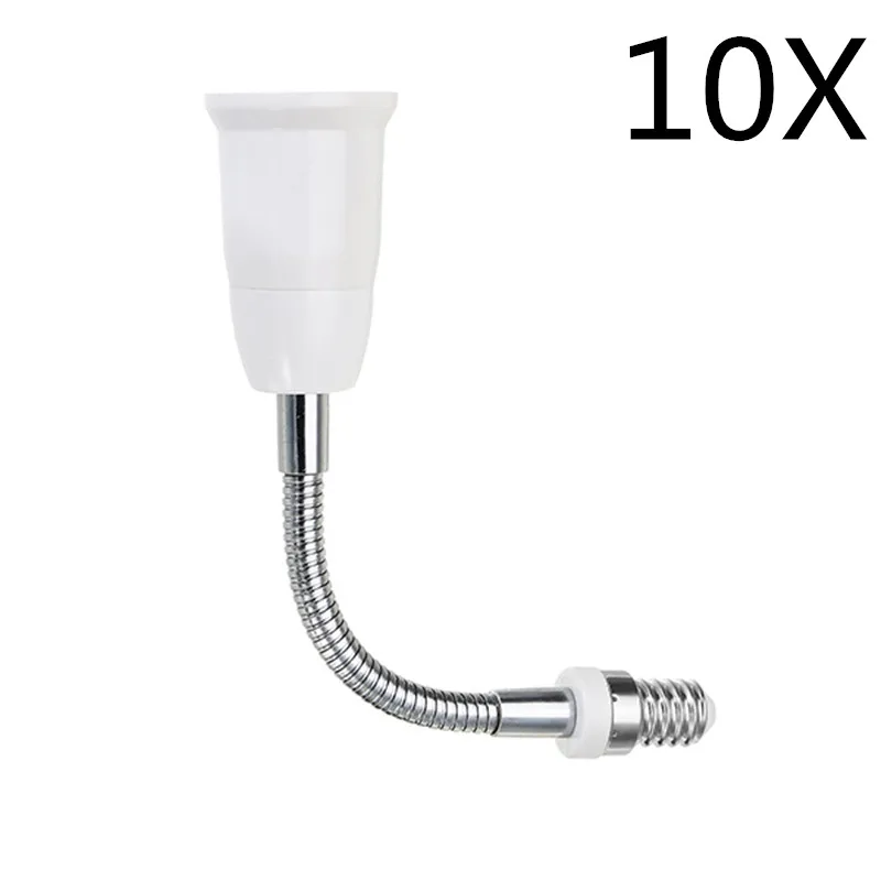 10pcs CLAITE 3 шт 5 шт 10 шт 18 см E14 к E27 гибкая расширить лампы базы Адаптер винтовой держатель конвертер AC250V - Цвет: 10pcs