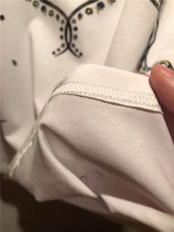 Осень 19fw Новая мода тройники звезда цветочный принт футболка для мужчин хлопок известный бренд одежда Топ Ретро