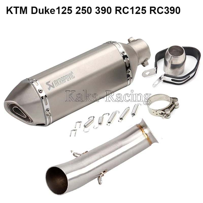 Мотоциклетная выхлопная труба Akrapovic средней длины для KTM DUKE 390 RC390 125 250 RC RC125 2017 2019 |