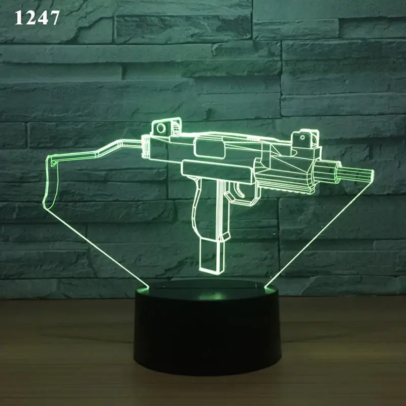 3d Led Ночник настольный светильник 7 цветов сенсорный пульт дистанционного управления 3d Led Настольная лампа визуальный креативный подарок маленькие настольные лампы - Цвет абажура: 7 color change