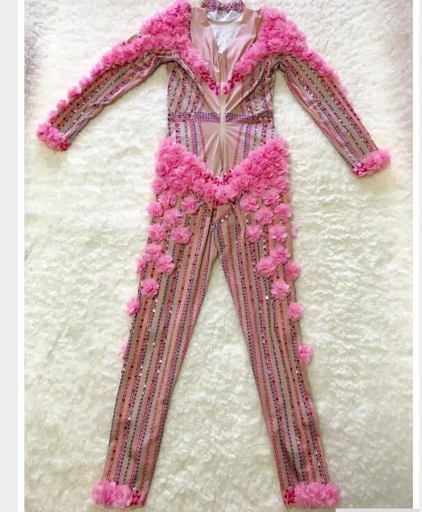 Женский комбинезон розовый с цветами|Женские комбинезоны| |