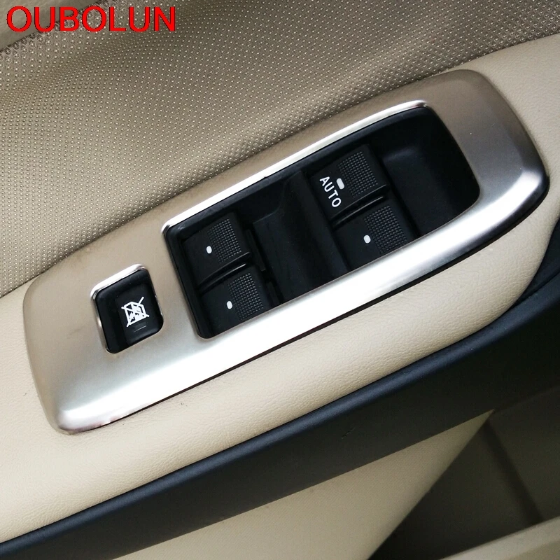 OUBOLUN для Ford Ranger 2016 2017 переключатель из нержавеющей стали интерьера