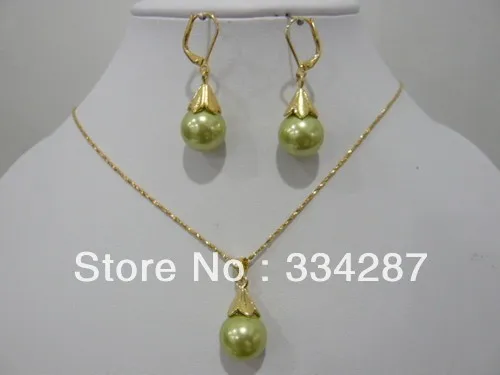 5 colors for choose 12mm shell pearl pendant Necklace earring set | Украшения и аксессуары