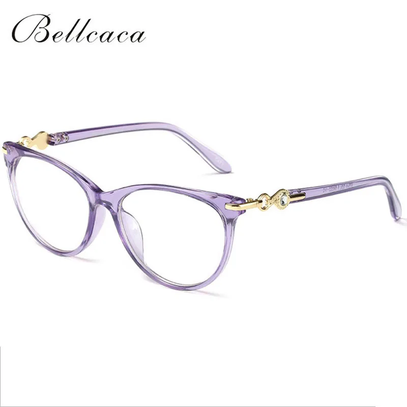 97544 Purple Bellcaca, оптические оправы для очков, женские модные очки по рецепту, защитные очки, круглая оправа, прозрачные линзы, очки BC826 - Цвет оправы: 97544 Purple