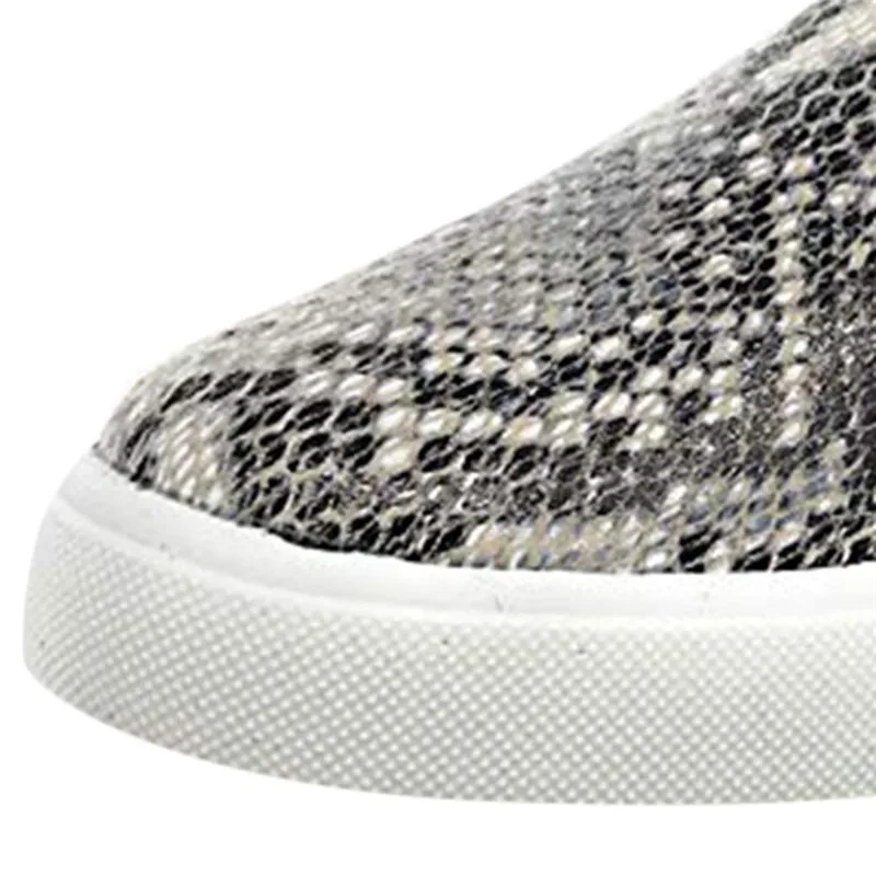 Туфли женские летние со змеиным принтом на плоской подошве 2019 #40|Обувь без