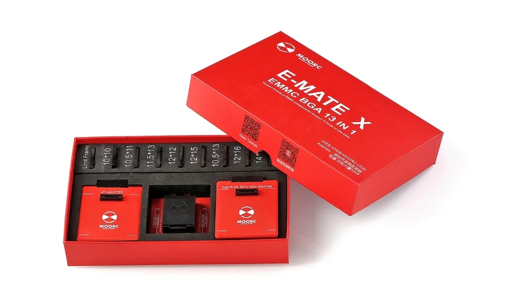 MOORC Emate X Универсальный emmc разъем поддержка FBGA 13 в 1 работа с easyjtag plus RIFF UFI Медуза коробка программист