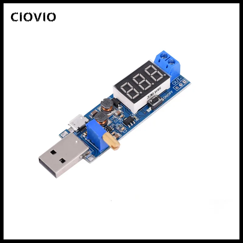 CIOVIO 5 шт. DC В до 1 2 в 24 USB понижающий модуль питания регулируемый преобразователь