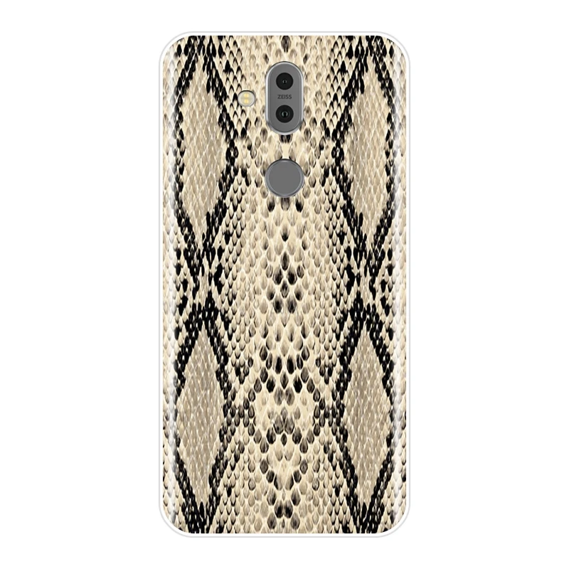 Задняя крышка для Nokia 7 1 6 5 3 2 роскошный мягкий силиконовый чехол со змеиной кожей