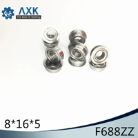 f688zz flange bearing 8x16x5 mm abec 1 10 pcs flanged f688 z zz ball bearings