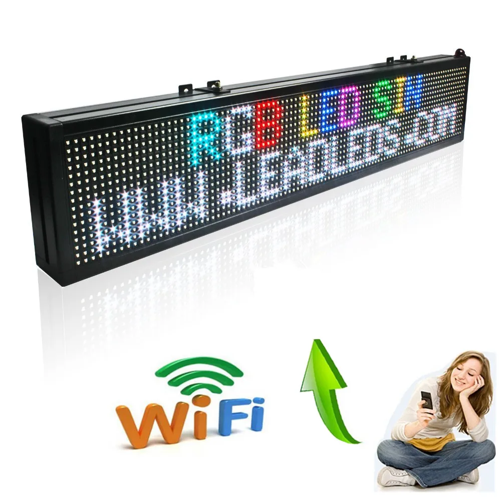 40 дюймовые полноцветные СВЕТОДИОДНЫЕ вывески RGB SMD с Wi Fi 7 цветов доска для