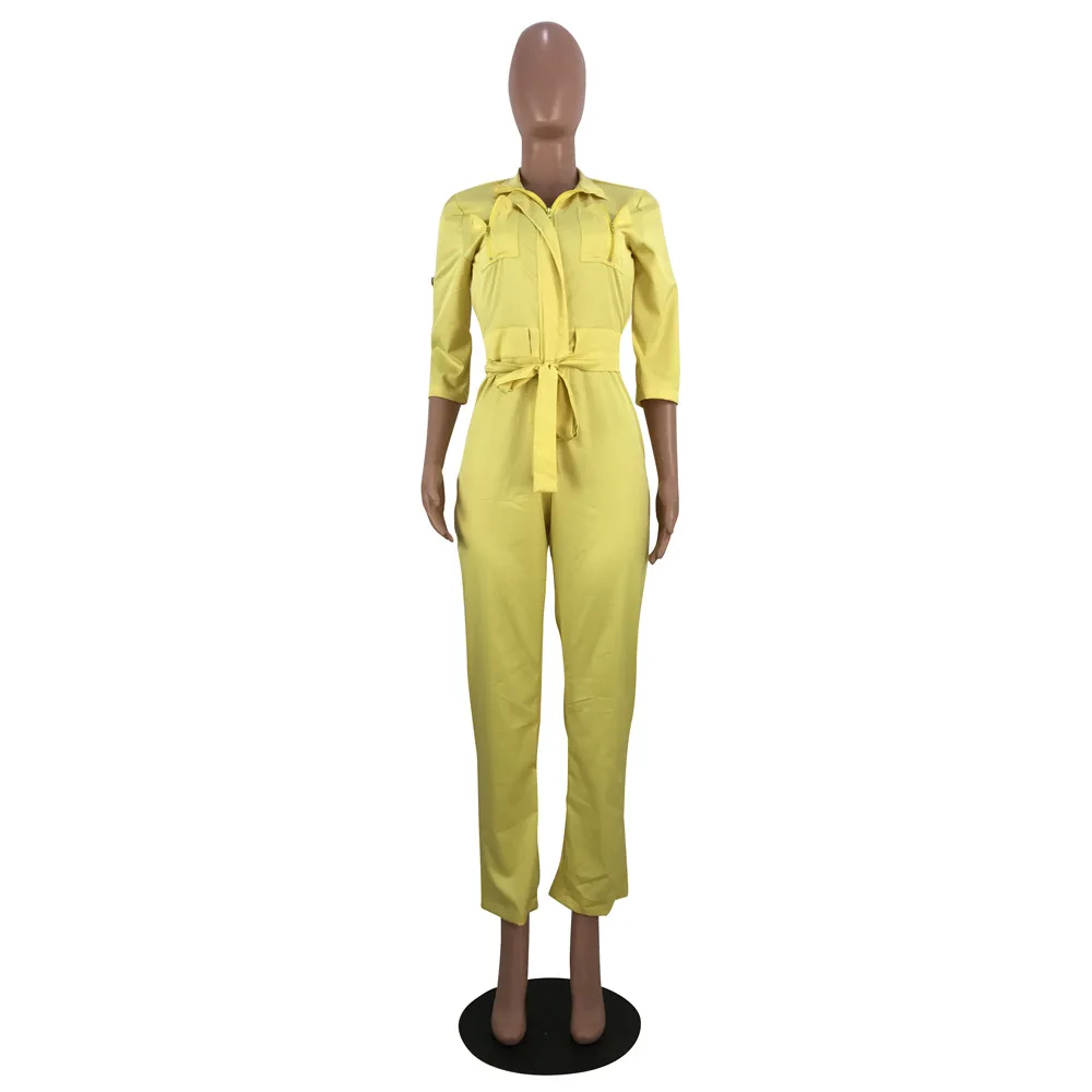 Женский офисный комбинезон размера плюс модный однотонный Облегающий с коротким