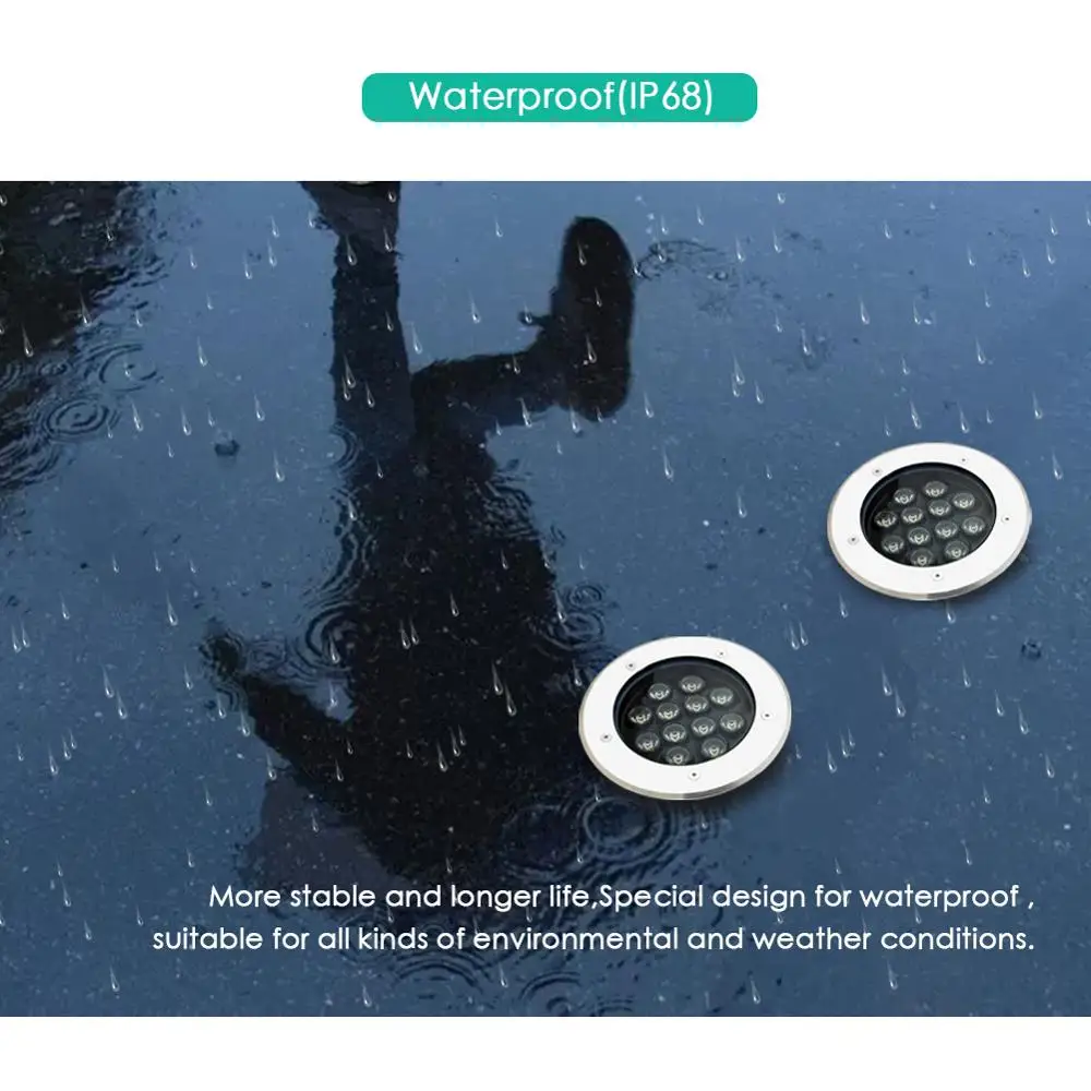 Светодиодный подземный светильник RGB декоративная уличная водонепроницаемая