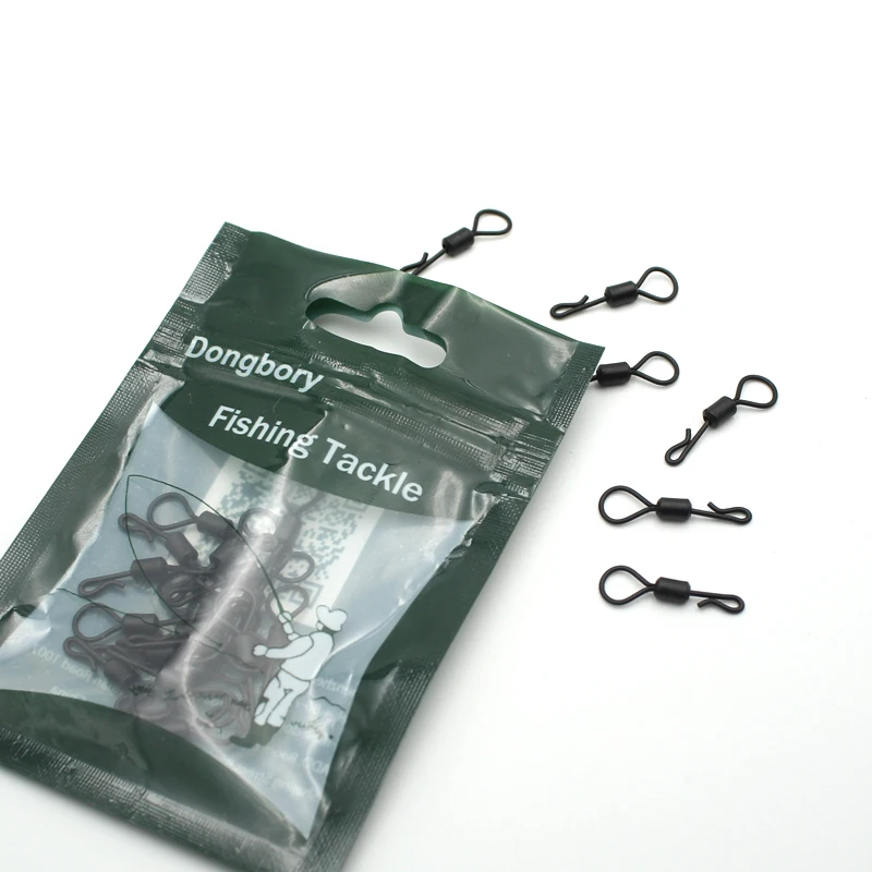 20 шт. матовые черные роликовые Быстросменные Вертлюг Карп рыболовные снасти для