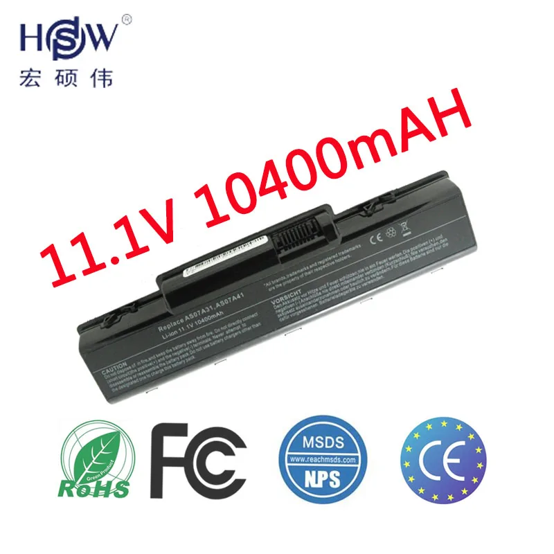HSW 10400MAH Аккумулятор для ноутбука Acer AK.006BT.020 AK.006BT.025 AS07A31 AS07A32 AS07A41 AS07A42 AS07A51 AS07A52 AS07A71