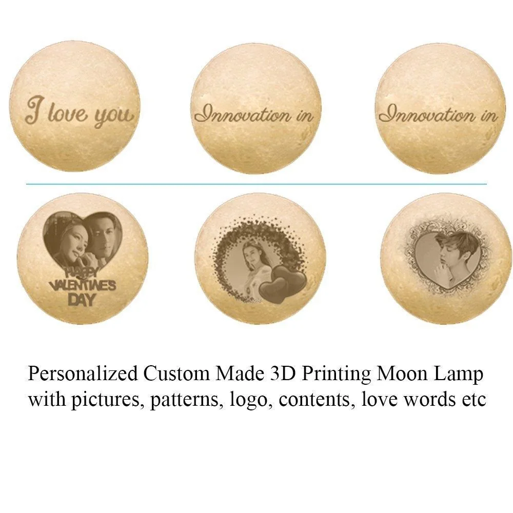 Новое поступление фото индивидуальный 3D принт луна лампа изменение цвета лунный