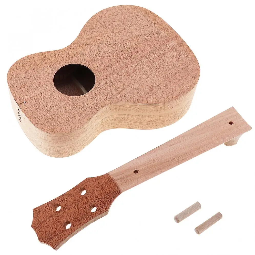 23 Inch Mahogany DIY Ukulele Kit Concert Hawaii Guitar with Rosewood Fingerboard and All Closed Machine Head | Спорт и развлечения