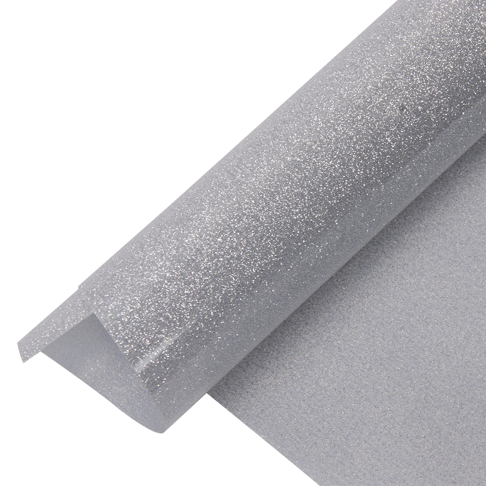 Серебряная блестящая теплопередача виниловые лазерные листы HTV футболка утюг на